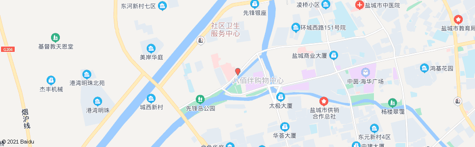 盐城市一院(卫校)_公交站地图_盐城公交_妙搜公交查询2024