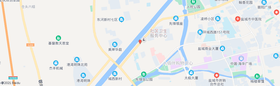 盐城健康路黄海路口_公交站地图_盐城公交_妙搜公交查询2024