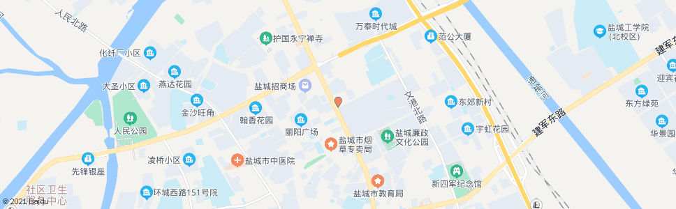 盐城建设银行_公交站地图_盐城公交_妙搜公交查询2024