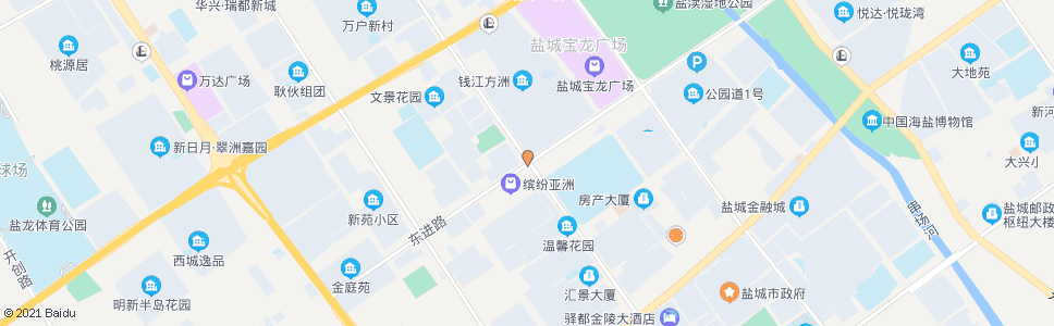 盐城东进路解放路口_公交站地图_盐城公交_妙搜公交查询2025