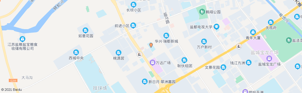 盐城幸福路小学(第二小学)_公交站地图_盐城公交_妙搜公交查询2024