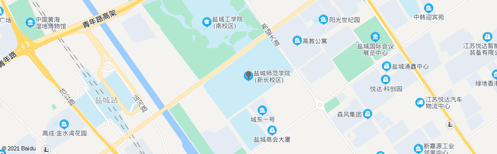 盐城师范学院新长校区_公交站地图_盐城公交_妙搜公交查询2024