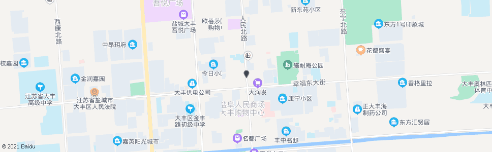 盐城人民路小学(第三小学)_公交站地图_盐城公交_妙搜公交查询2024