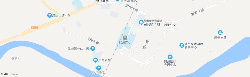 赣州大公路西_公交站地图_赣州公交_妙搜公交查询2025