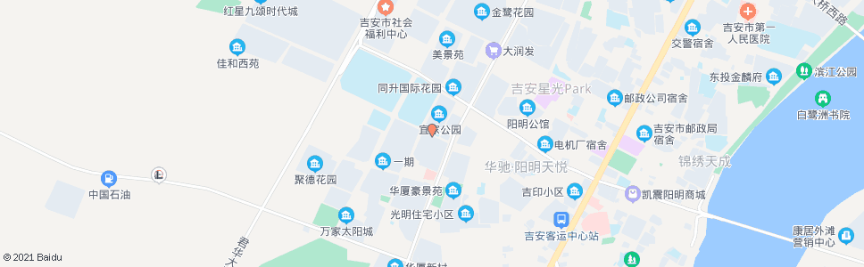 吉安四方圆_公交站地图_吉安公交_妙搜公交查询2024