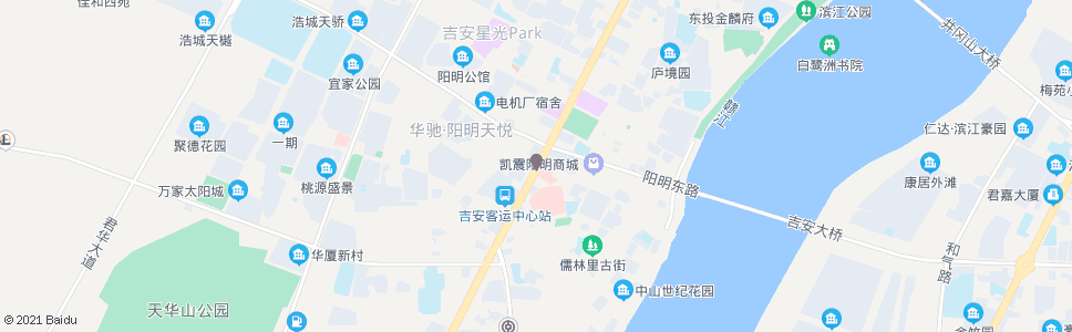 吉安阳明路口(附属医院)_公交站地图_吉安公交_妙搜公交查询2024