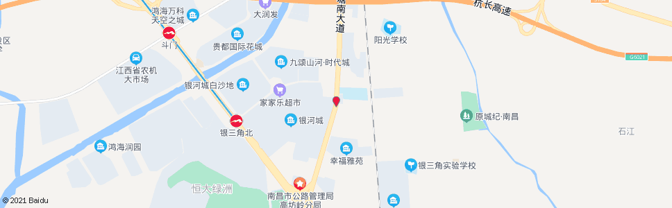 南昌银河城(北行)_公交站地图_南昌公交_妙搜公交查询2024