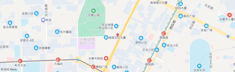 长春绿园区人民医院(皓月大路)_公交站地图_长春公交_妙搜公交查询2024