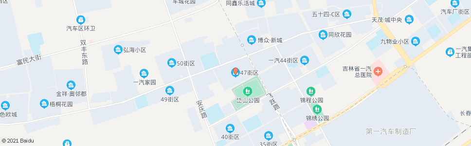 长春飞跃路(47街区)_公交站地图_长春公交_妙搜公交查询2024