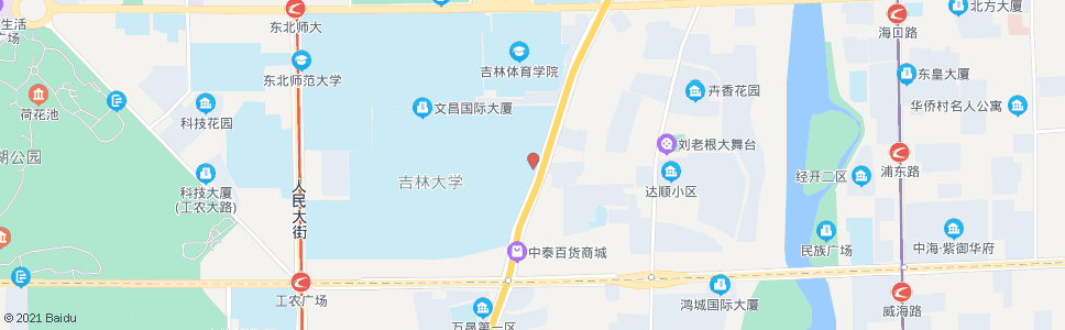 长春吉大南岭校区东门_公交站地图_长春公交_妙搜公交查询2025