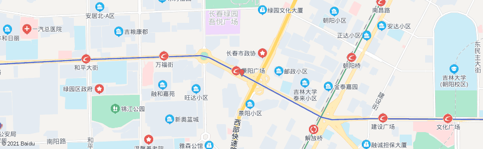 长春普庆路(市人大)_公交站地图_长春公交_妙搜公交查询2024