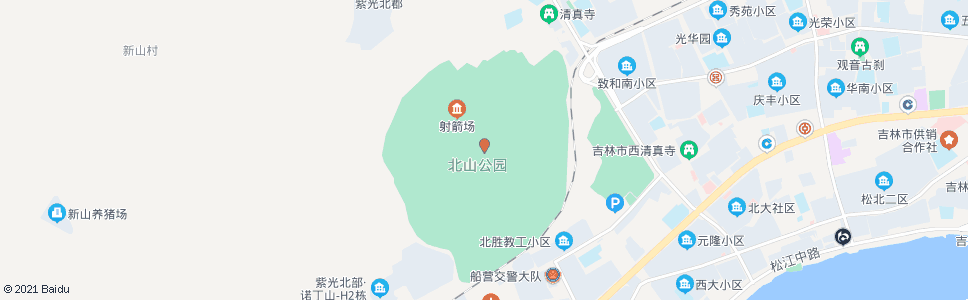 吉林北山公园_公交站地图_吉林公交_妙搜公交查询2024