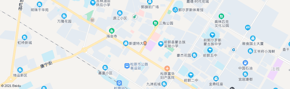 松原中心市场_公交站地图_松原公交_妙搜公交查询2024