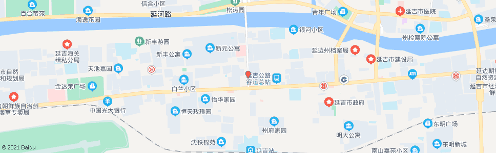 延边海兰江支行_公交站地图_延边公交_妙搜公交查询2024