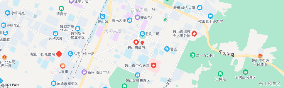 鞍山市委_公交站地图_鞍山公交_妙搜公交查询2024