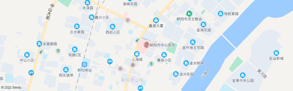 朝阳市中心医院_公交站地图_朝阳公交_妙搜公交查询2024