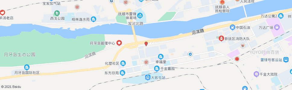 抚顺浑河南路十道街_公交站地图_抚顺公交_妙搜公交查询2024