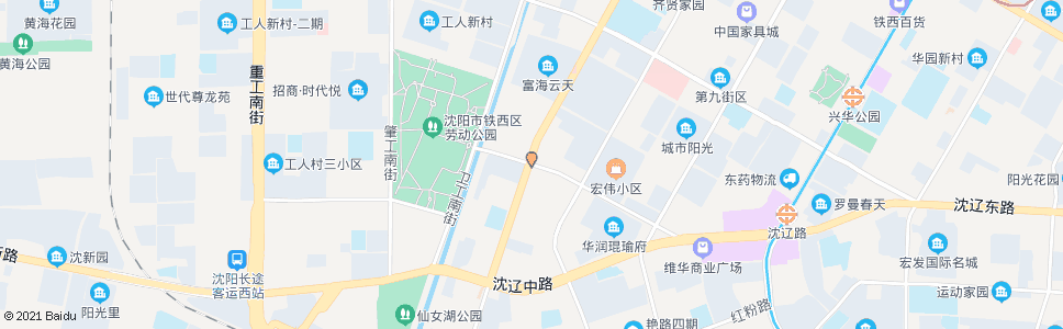 沈阳南十三路保工街_公交站地图_沈阳公交_妙搜公交查询2024