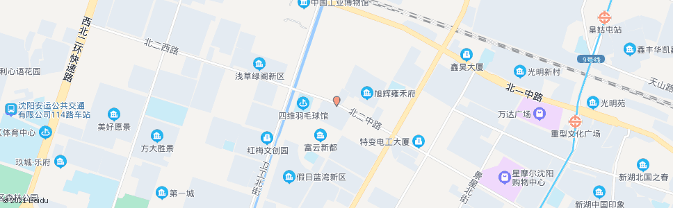 沈阳北二路奖工街_公交站地图_沈阳公交_妙搜公交查询2024