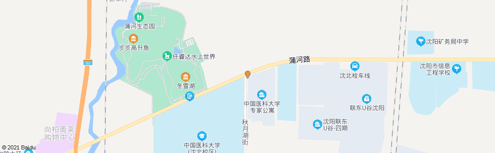 沈阳鸭绿江北街蒲河大道_公交站地图_沈阳公交_妙搜公交查询2024