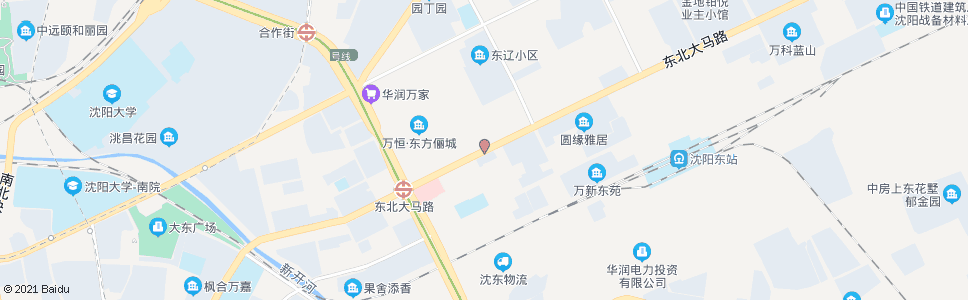 沈阳东北大马路新生二街_公交站地图_沈阳公交_妙搜公交查询2024