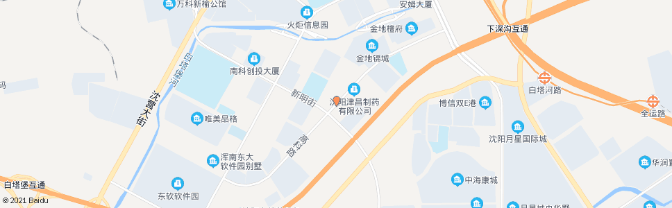 沈阳高科路新明街_公交站地图_沈阳公交_妙搜公交查询2024