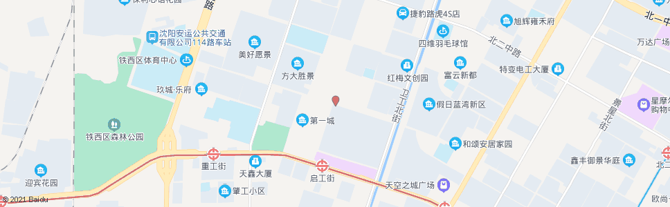 沈阳北四路启工街_公交站地图_沈阳公交_妙搜公交查询2024