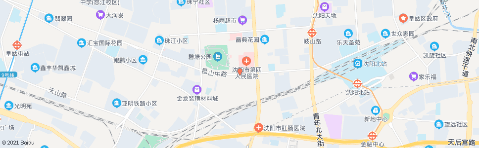 沈阳第四医院南门_公交站地图_沈阳公交_妙搜公交查询2024