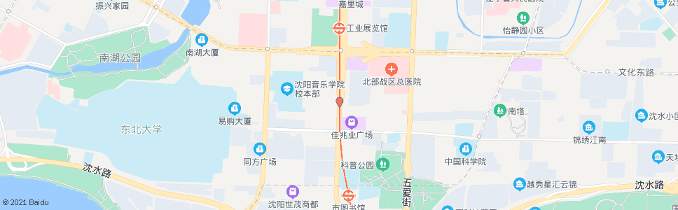 沈阳文化路立交桥南_公交站地图_沈阳公交_妙搜公交查询2024