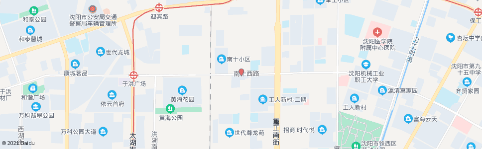 沈阳南十路强工二街_公交站地图_沈阳公交_妙搜公交查询2024