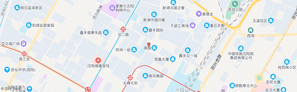 沈阳北二路云峰街_公交站地图_沈阳公交_妙搜公交查询2025