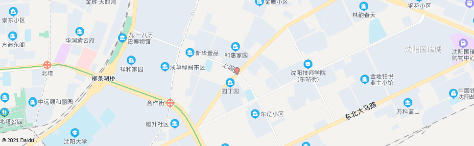 沈阳沈铁路上园路_公交站地图_沈阳公交_妙搜公交查询2025