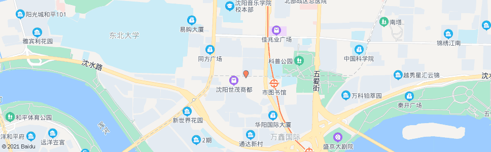 沈阳市茂百货_公交站地图_沈阳公交_妙搜公交查询2024