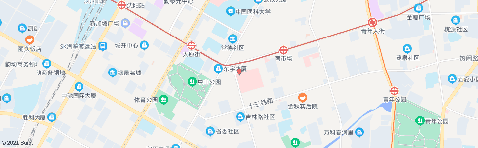 沈阳马路湾(二零二医院)_公交站地图_沈阳公交_妙搜公交查询2024