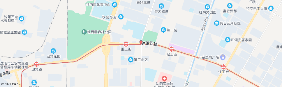 沈阳肇工街建设大路_公交站地图_沈阳公交_妙搜公交查询2024