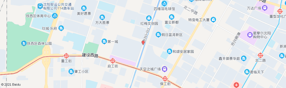 沈阳北四路卫工街_公交站地图_沈阳公交_妙搜公交查询2024