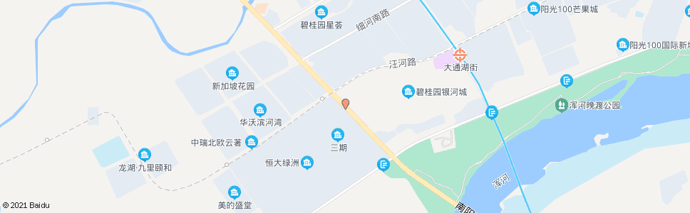 沈阳汪河路南阳湖街_公交站地图_沈阳公交_妙搜公交查询2024