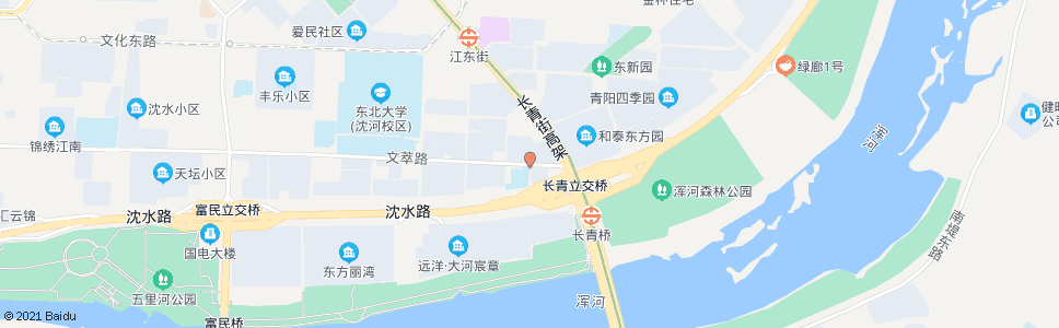 沈阳文萃路长青街_公交站地图_沈阳公交_妙搜公交查询2024