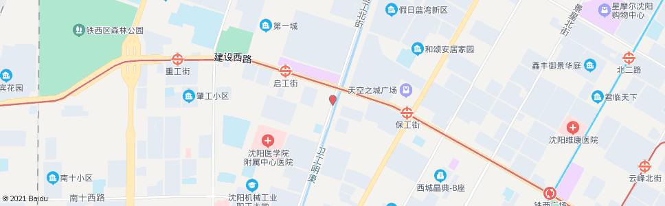 沈阳卫工街建设大路_公交站地图_沈阳公交_妙搜公交查询2024