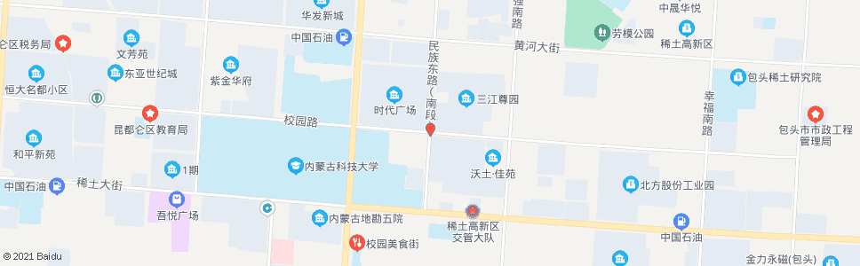 包头校园路_公交站地图_包头公交_妙搜公交查询2024