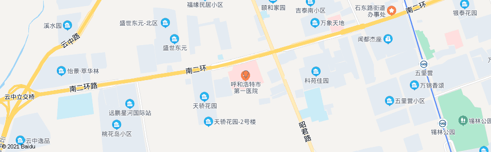 呼和浩特呼和浩特市第一医院_公交站地图_呼和浩特公交_妙搜公交查询2024