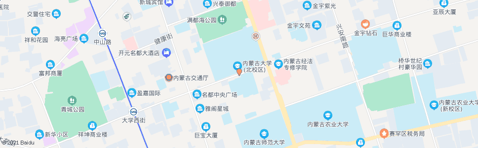 呼和浩特内蒙古大学_公交站地图_呼和浩特公交_妙搜公交查询2024