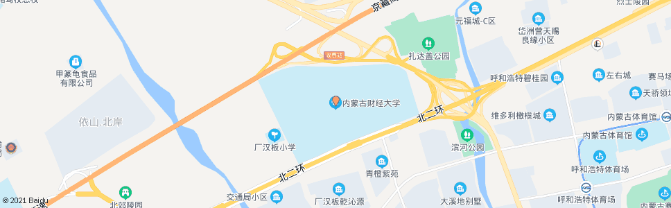 呼和浩特财经学院_公交站地图_呼和浩特公交_妙搜公交查询2024