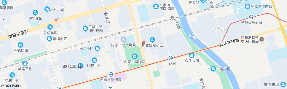 呼和浩特如意小区西门_公交站地图_呼和浩特公交_妙搜公交查询2024