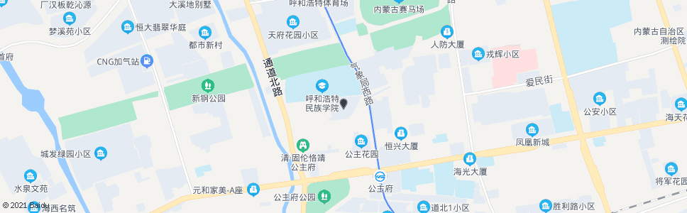 呼和浩特呼市职业学院小区_公交站地图_呼和浩特公交_妙搜公交查询2024