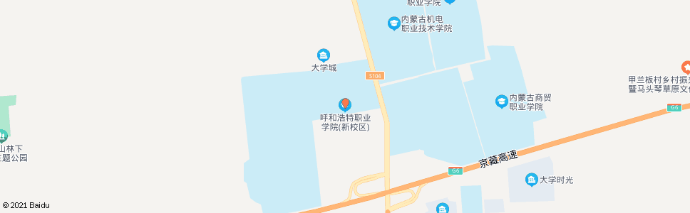 呼和浩特呼和浩特职业学院(清源路)_公交站地图_呼和浩特公交_妙搜公交查询2024