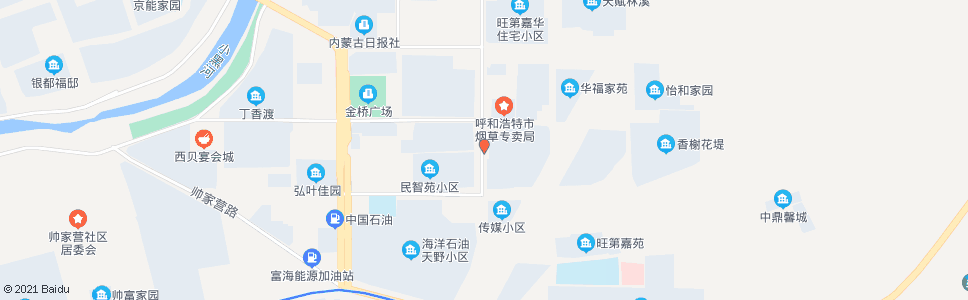 呼和浩特卷烟厂住宅新区_公交站地图_呼和浩特公交_妙搜公交查询2024