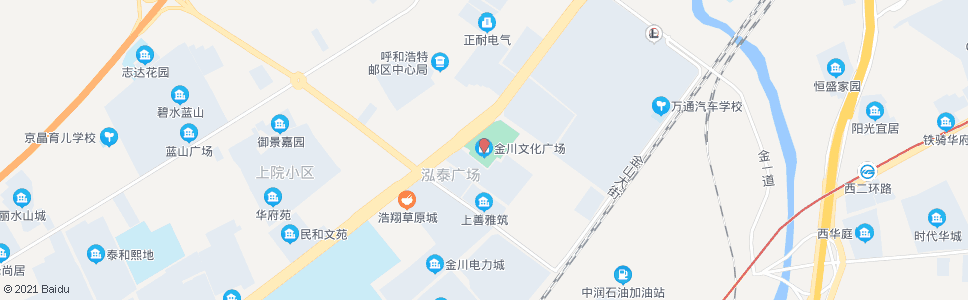 呼和浩特金川文化广场_公交站地图_呼和浩特公交_妙搜公交查询2024