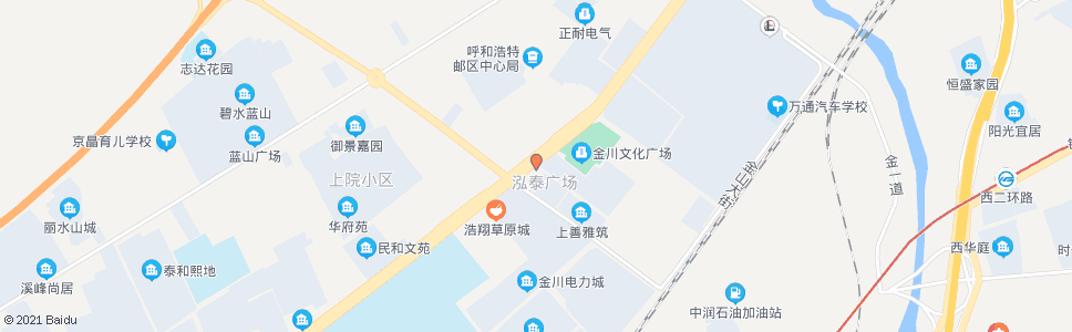 呼和浩特金川立交桥北口_公交站地图_呼和浩特公交_妙搜公交查询2024