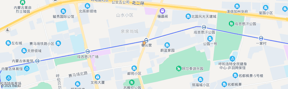 呼和浩特毫沁营c站_公交站地图_呼和浩特公交_妙搜公交查询2024